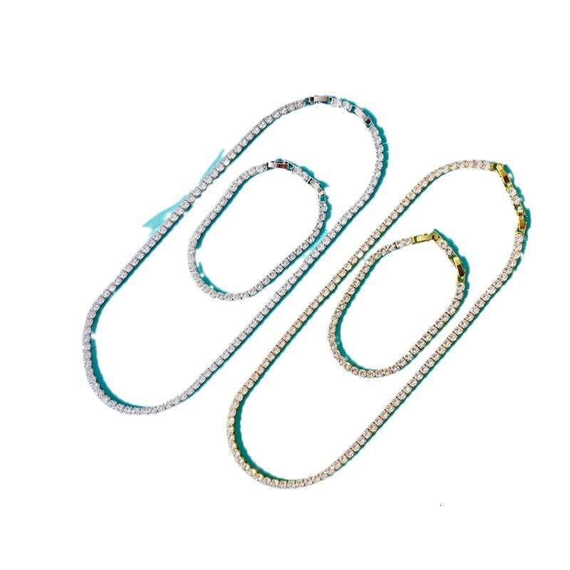 Full Dia for Women Korean Fashion 4mm Square Round Zircon Claw Chain Bracelet Stall Small Merchandise Accessories