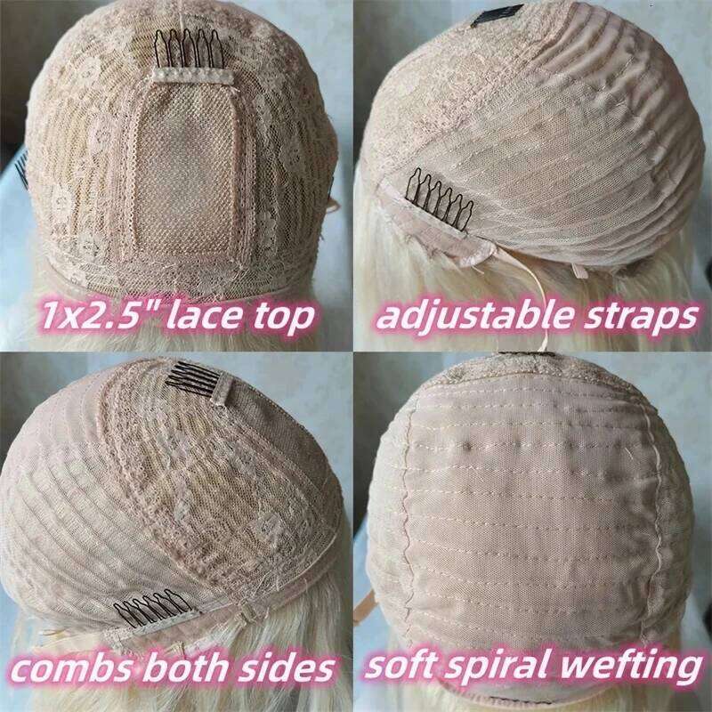 Ombre Icy Blonde Loose Wave HD Transparent Lace Front With Bangs Realistic Hairline Wig For Women High Density Daily/Cosplay