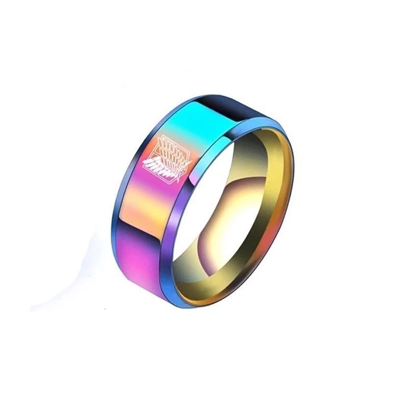 Anime Trendy Charm Attack on Titan Investigation Corps Ring Wings of Freedom rings Levi Ackerman Party Jewelry 250904