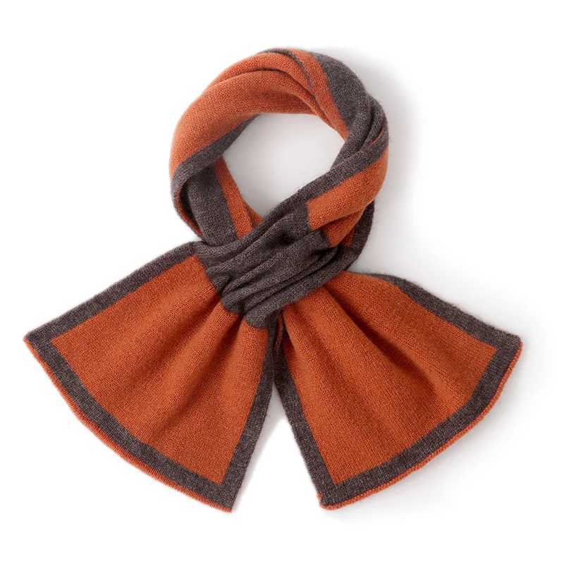 Winter New Women 100 Pure Cashmere Knitted Scarf 8318 Fashion Patchwork Color Scarf Warm Scarf Ladies High Quality ScarvesXJ250905