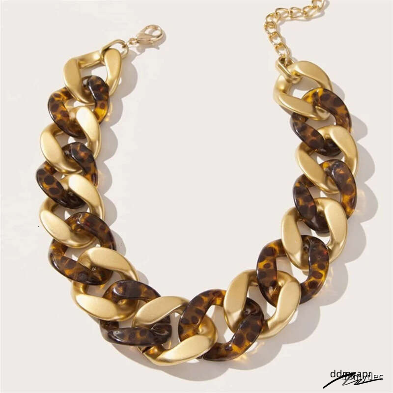 Bold Leopard Print Acrylic Chain ddmydec Lightweight Statement Dangle Earrings For Women ddmydec