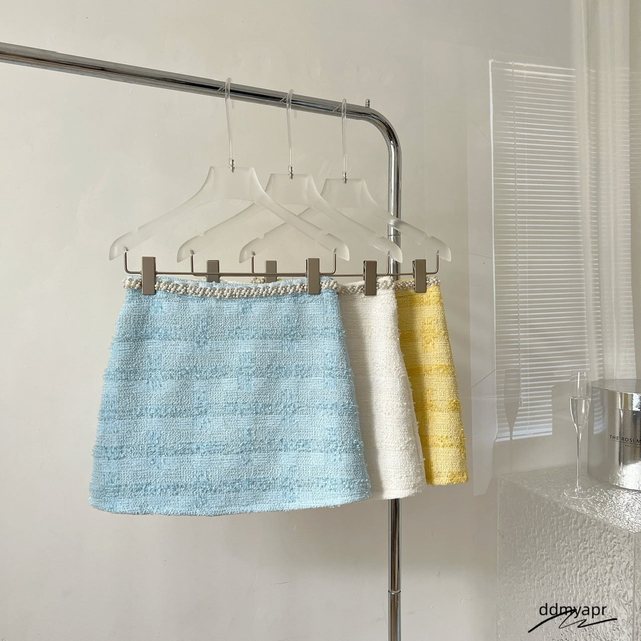 Two Piece Dress Korea Small Fragrance ddmyday Summer Tweed 2 Outfits Suit Sexy Short Cropped Tops A Line High Waist Mini Skirt Mujer Set 230707