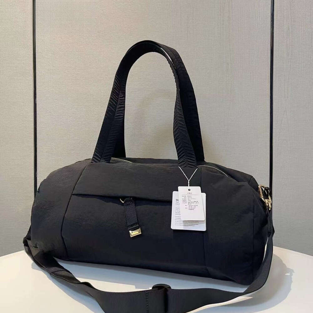 16L Sports Fitness Luggage Zipper Handbag Cylinder Large Capacity Shoulder Crossbody Travel Bag B5