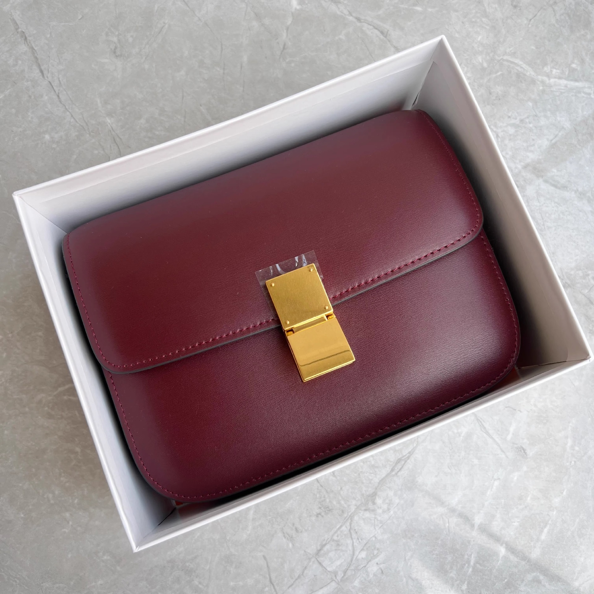 Genuine Leather Women's Box Tote Bag Small Square Bag Light Luxury Niche Women's High-end Shoulder Crossbody Bag be