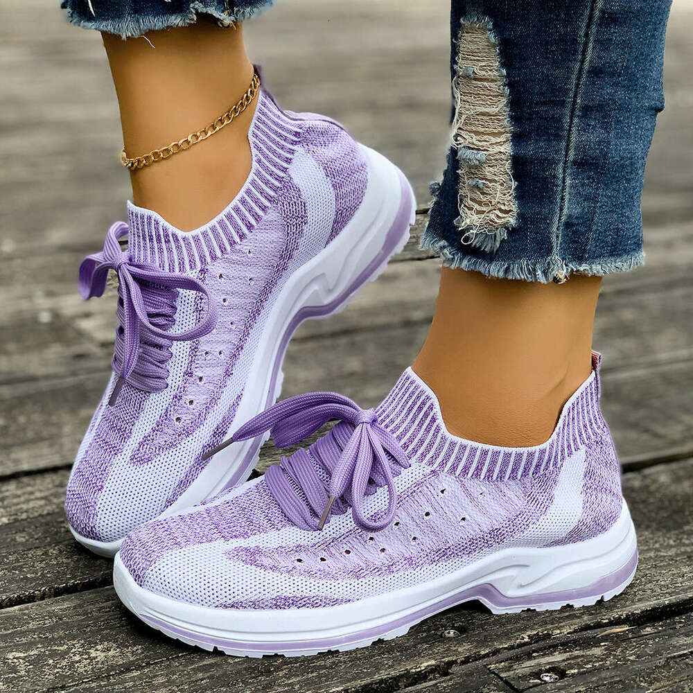 2025 New Flyknit Couple Style Breathable Casual Women's Shoes Designer Shoe Soft Sole Lightweight Hot