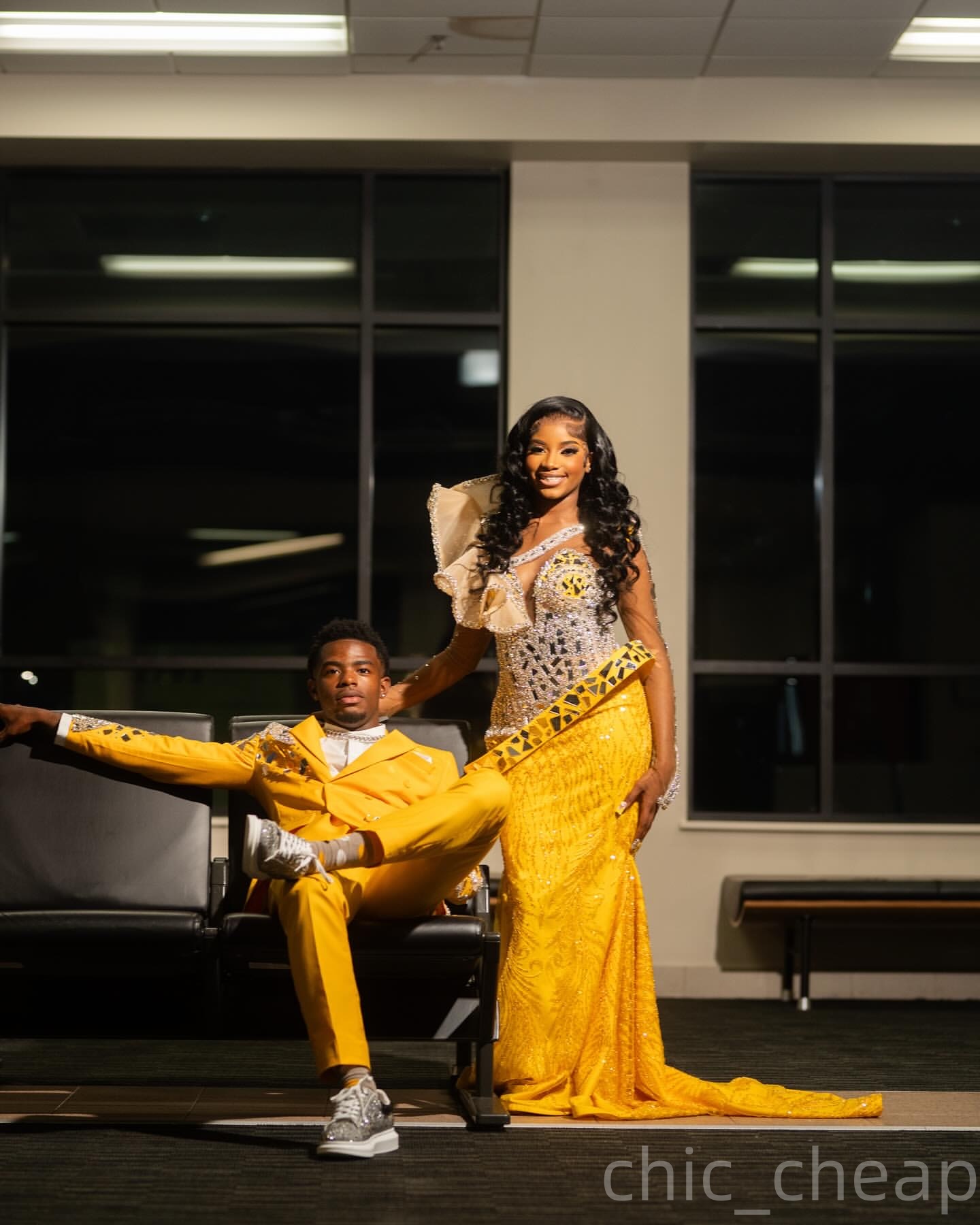 Aso Ebi Yellow Mermaid Prom Dresses 2025 Crystals Beaded Sheer Neck Sequined African Evening Formal Party Second Birthday Engagement Dress Gowns robe 