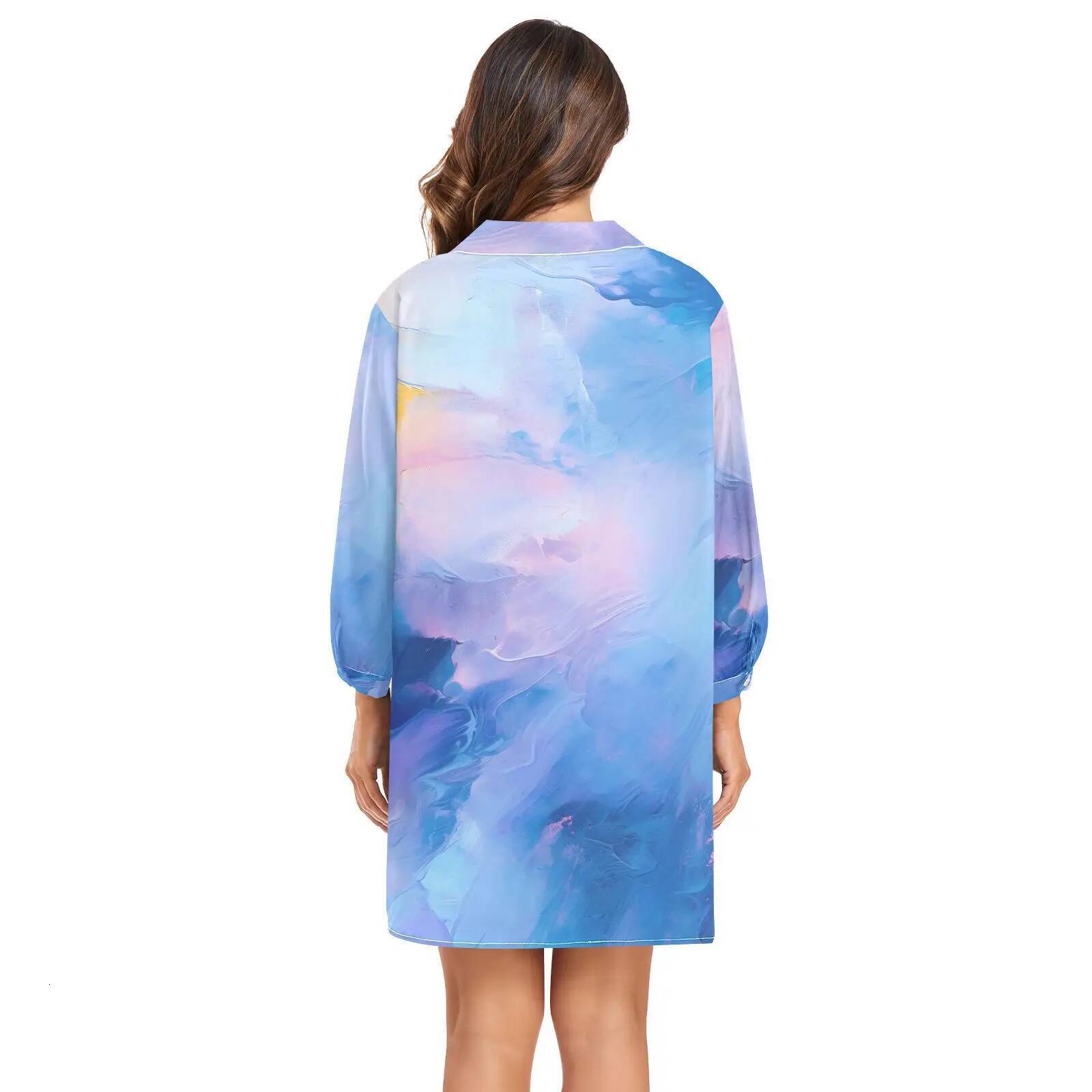 Bikini Cover Up Women Beach Shirts Marble Print Swimsuit Cape 2025 New Summer Long Sleeve Tunic Swimwear Outfits