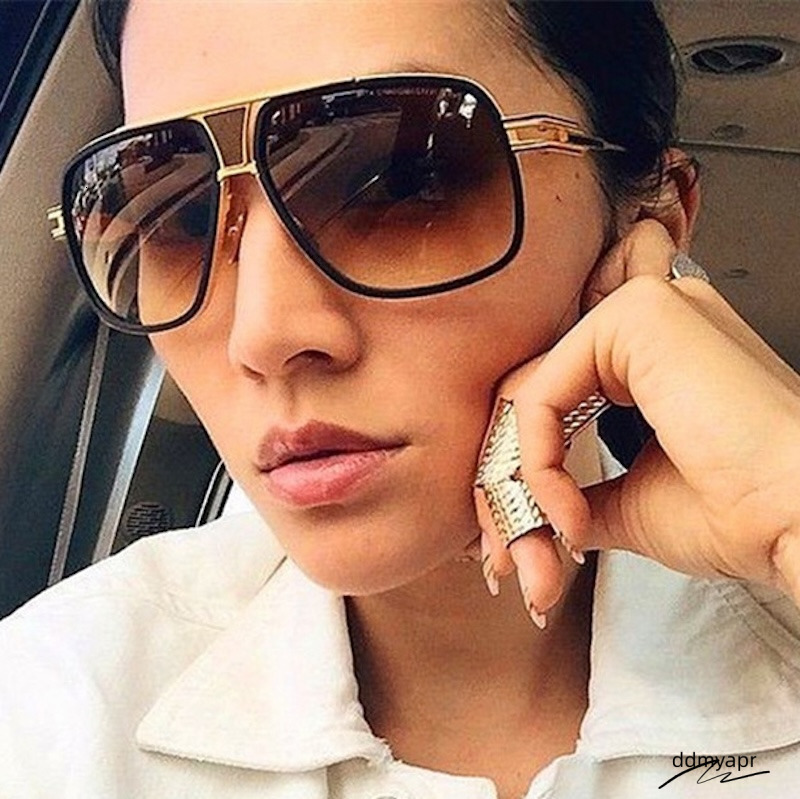 Steampunk Pilot Brand Ddmydec Design Fashion Classic Grandmaster Four Style Retro Gradient Lens Sunglasses Men Vintage Sun Glasses Oculos Jh05 IVISTA