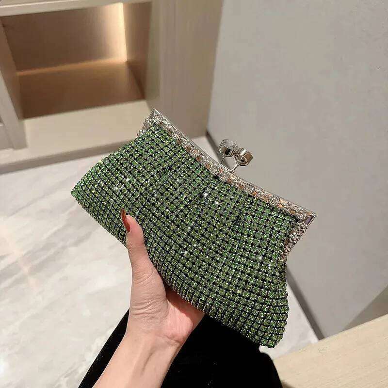 Women Rhie Evening Clutch Detachable Chain Wedding Purse Prom Banquet Handbag Female Elegant Party Shoulder Bag 240827