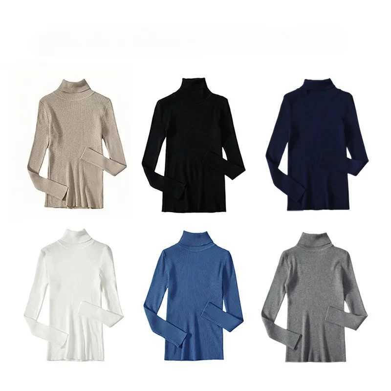 AOSSVIAO 2025 Basic Mock Neck Ribbed Sweaters for Women Cute Sexy Knitted Autumn Winter Warm Fitted Fashion Pullover Sweater Z250905