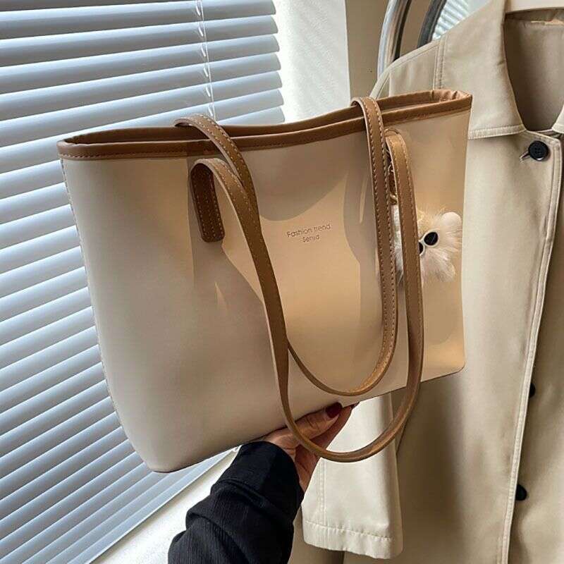 Tote Large Capacity New Versatile Commuter Women's 2024 Trendy And Simple Student Shoulder Bag