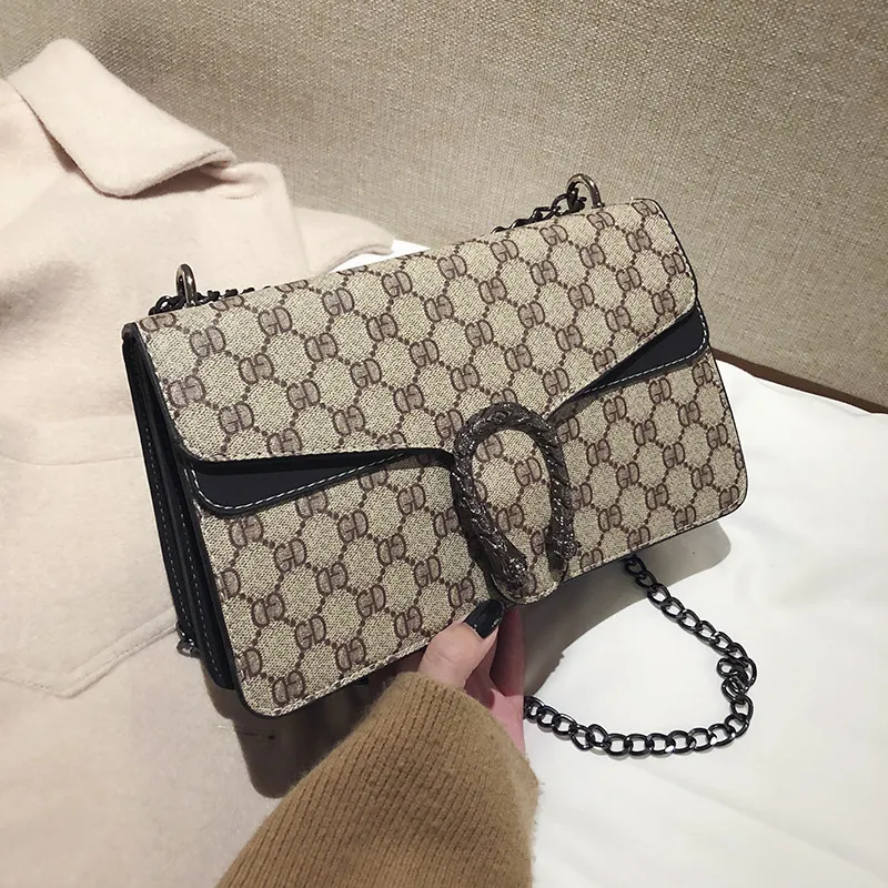 Designer bags, shoulder bags, crossbody luxury bags, designer women's wallets, trendy fashion chain wide shoulder straps, shoulder bags, 100 text