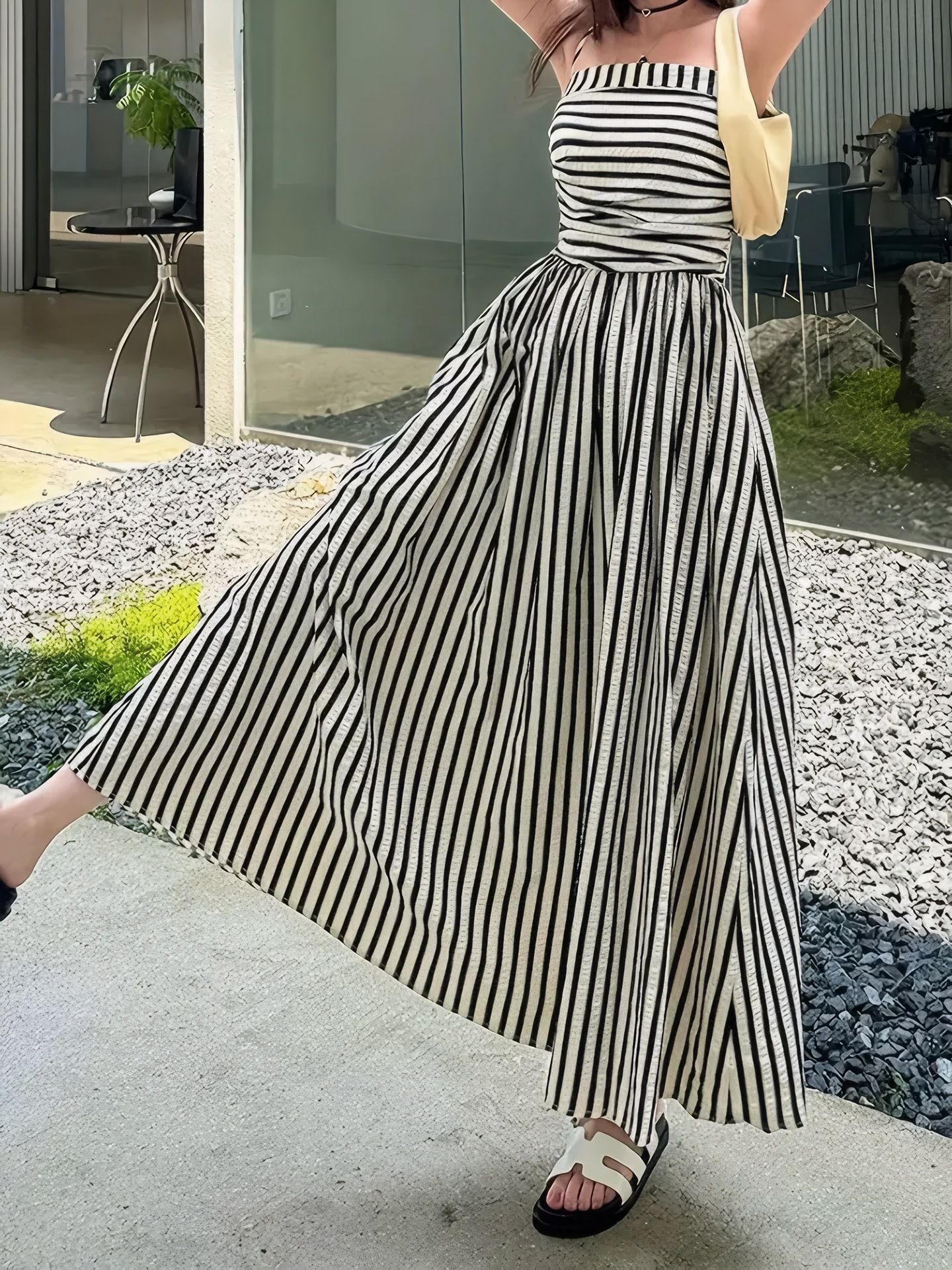 LV157 French lazy holiday style high-end dress