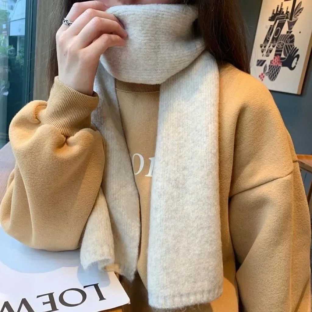 Ladies Cashmere Scarf Women Winter Warm Luxury Solid Color Shl and Wrs Female Warm Thick Wool Neckerchief BlanketXJ250905