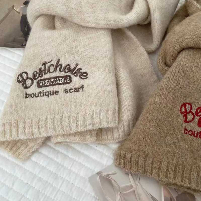 Winter Warm Scarf For Women Fashion Letter Knitted Wool Yarn Neckerchief Muffler Female Shl Neck WrsXJ250905