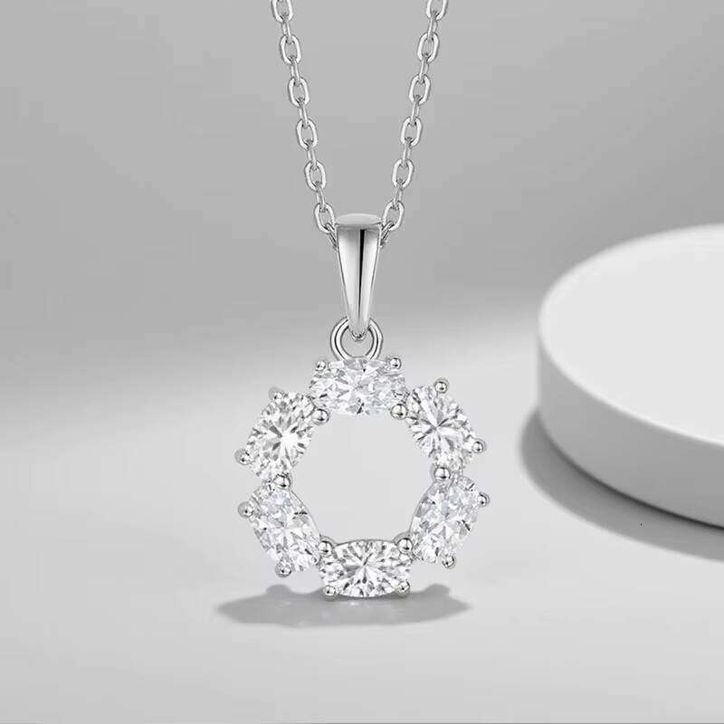Jewelry Women's Fashionable Simple Moissanite Pendant Necklace Can Be Customized Wholesale Manufacturer