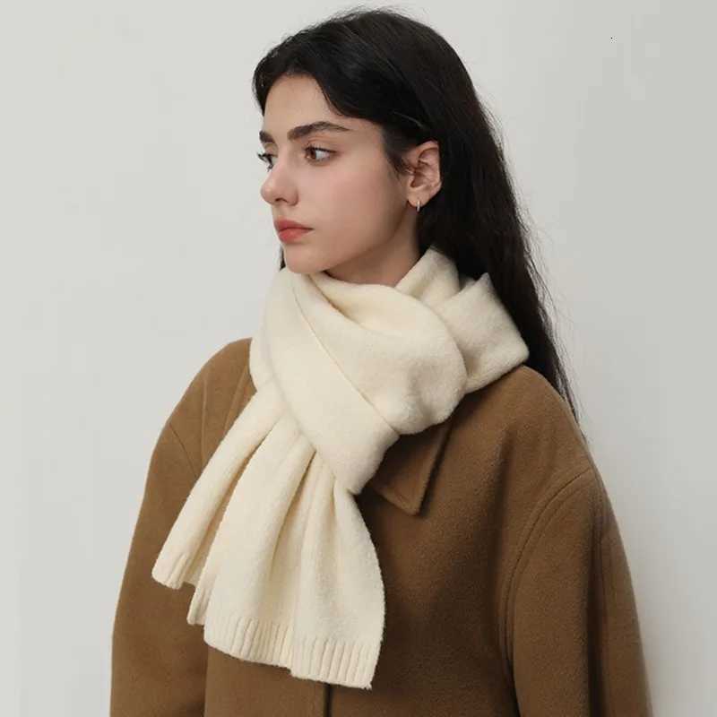 Solid Color Thickened Warm Knitting Scarf Women Scarf Cold Weather Thermal Neck Wr Casual Outfit Scarf XWJ109XJ250905