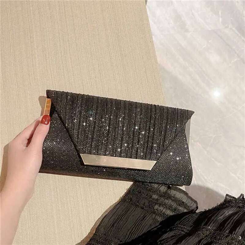 Exquisite Evening Party Banquet Flash Wallet Elegant Wedding Clutch Handbag Womens Tail Chain Shoulder Bag Y241019
