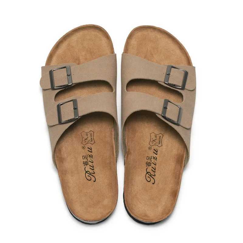 COWCOM Mens Cork Sandals Beach Flip Flop Mens Shoes KWN W250905