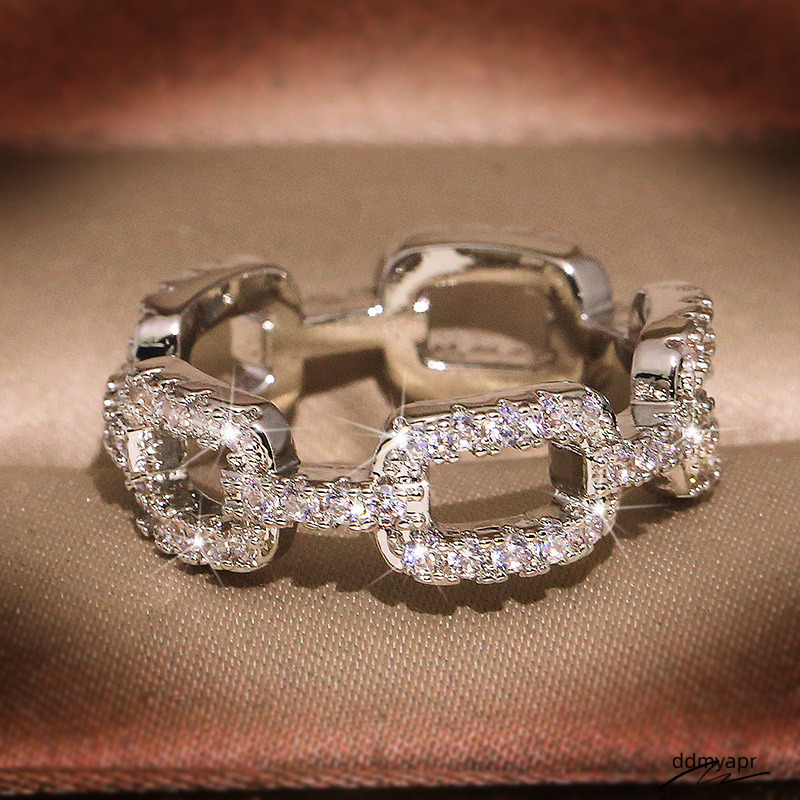 2025 New High-End Designer Women's ddmyday Jewelry Wedding Niche Design All-Dia Heart Ring, Fashionable Index Finger Ring For Women ddmyday ddmyd