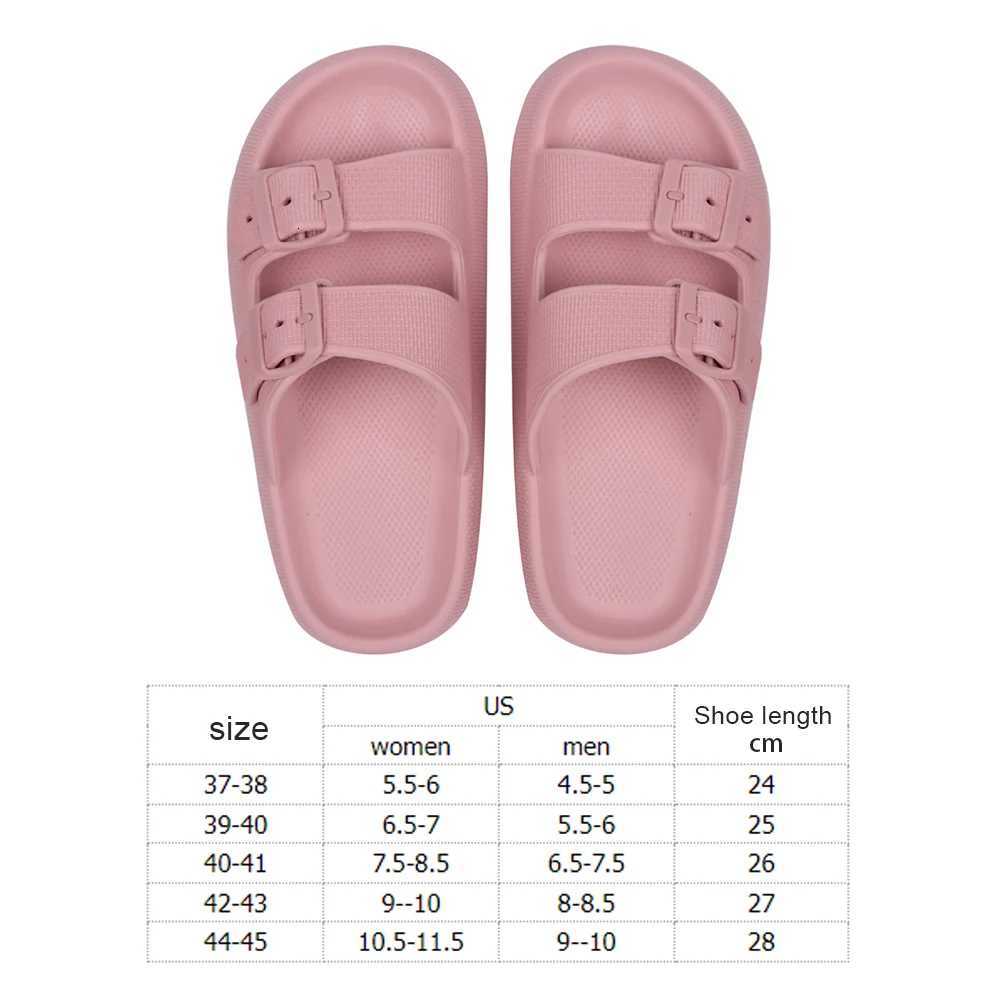 Walking Slippers Nonslip Bathing Shoes Adjustable Buckles Cloud Slides Fashion EVA Sandals for Summer Beach W250905
