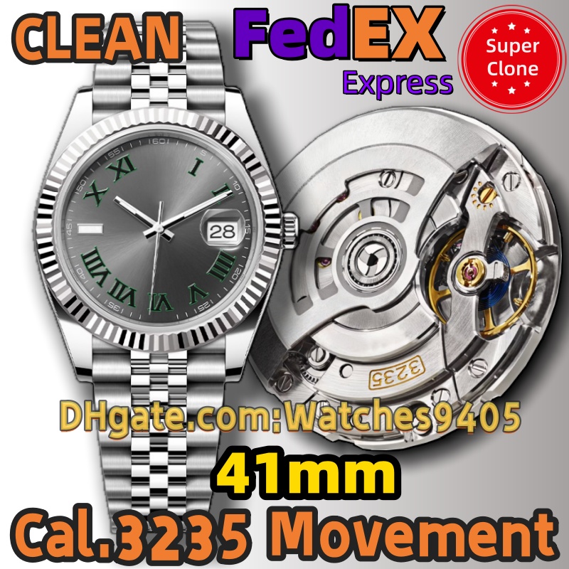 Clean Factory Mens Watch Luxury Designer Watch Super Clone Watch TOP 3235 Automatic Movement Luminous Sapphire 10ATM Waterproof Wristwatch 72H Power Reserve Fedex
