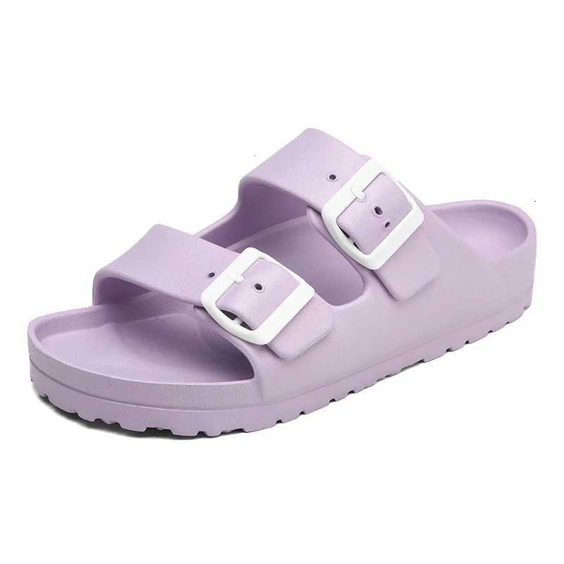 Summer Women Classic Slides Slippers Slip on Beach Sandals With Double Buckle Comfort Lightweight EVA W250905