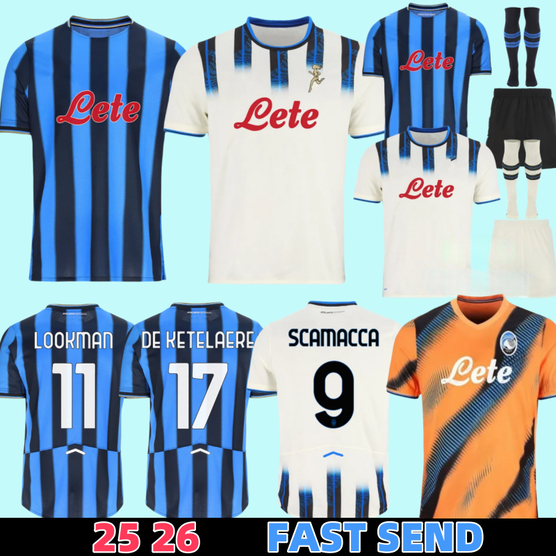 Fans 25 26 FC Atalanta BC Soccer Jersey LOOKMAN Men kids kit 2025 2026 MURIEL ATA BC Football Shirt
