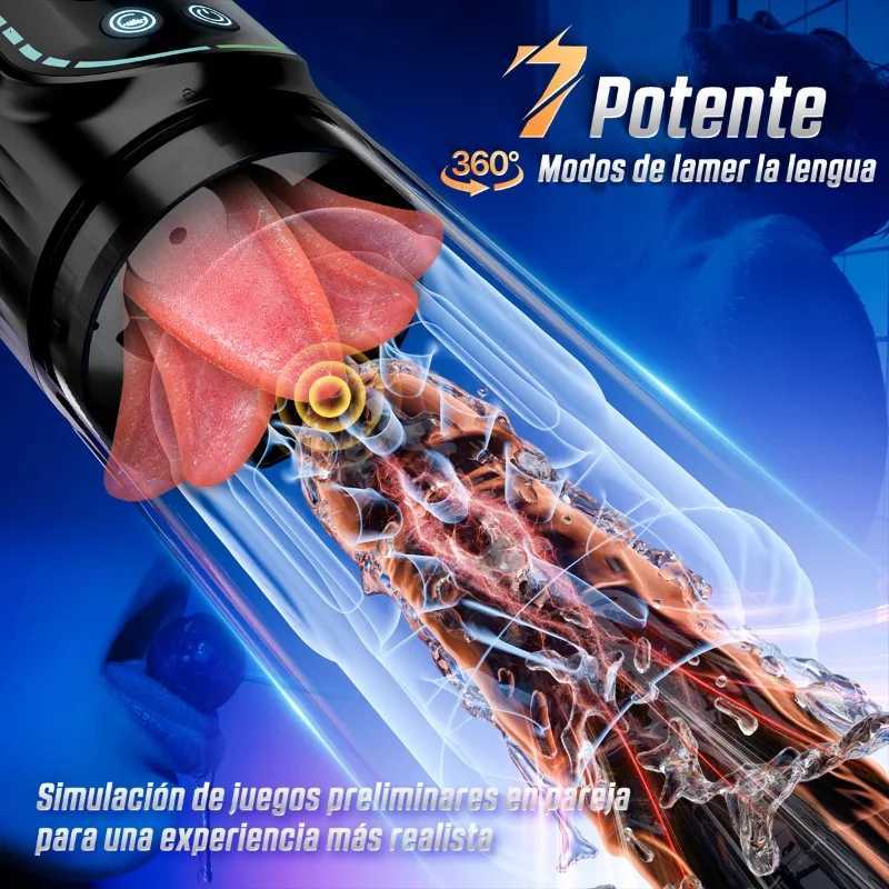 Male Masturbator Sex Toys for Men Rotating Vacuum Penis Pump Sucking Vibrator Adult Sex Toys for Men Pocket Pussy LCD DisplayXJ250905