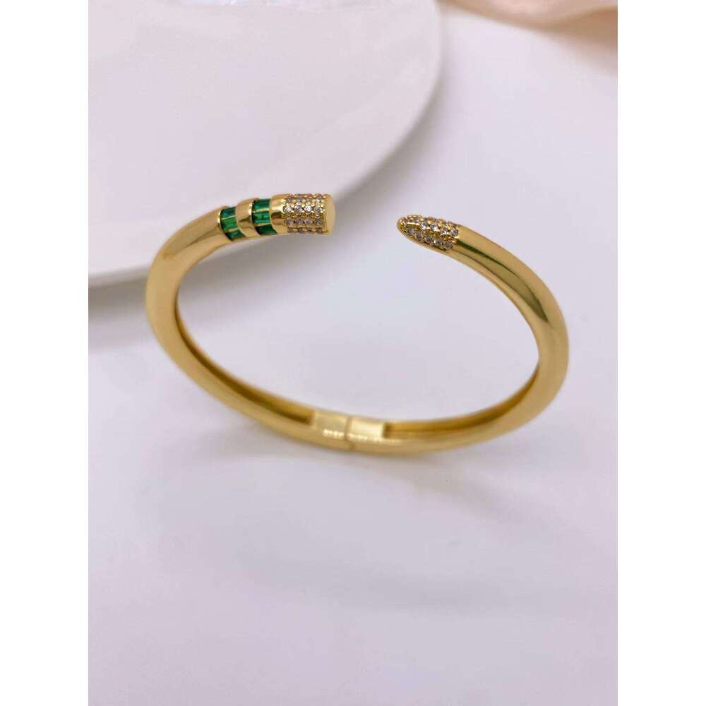 New Fashionable Bracelet Internet Celebrity Style Elegant Light High-end Colorful Zircon Open Bangle