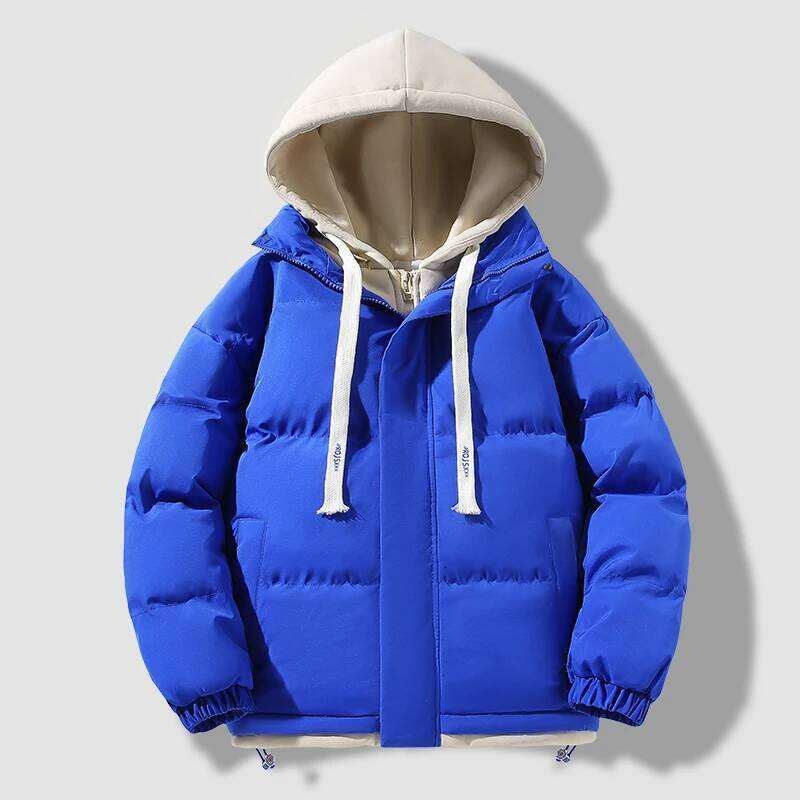 2024 new style Thick Men Warm Parka Jackets Casual Men's Outwear Coats Hooded Windbreak Cotton Padded Winter Jacket