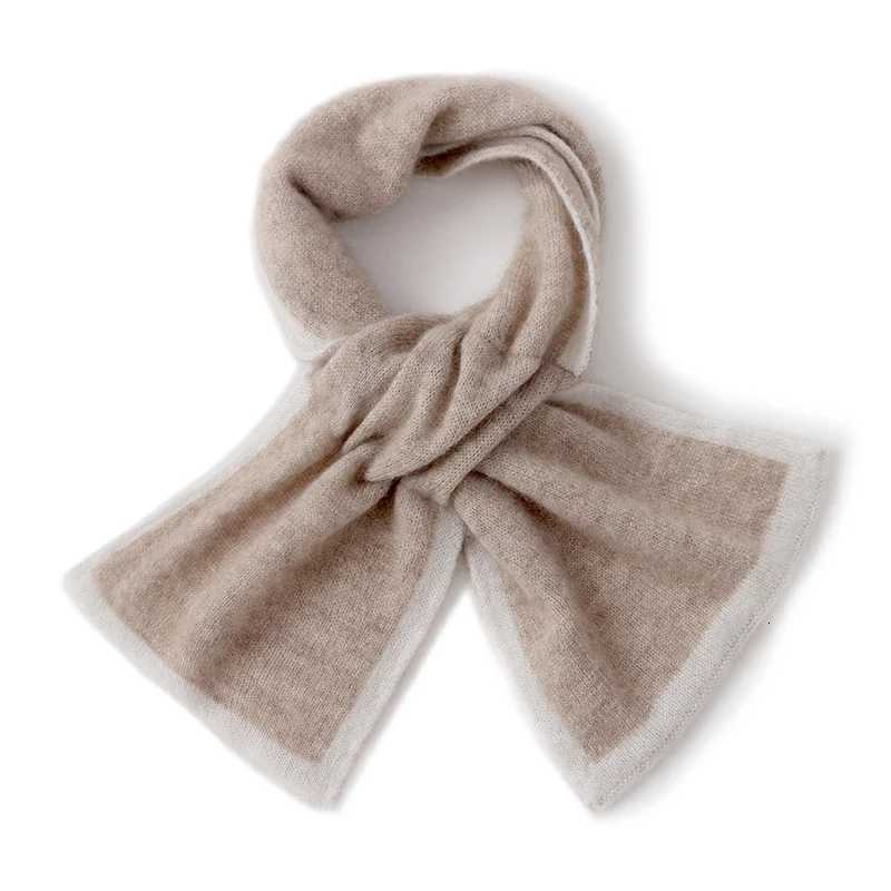 Winter New Women 100 Pure Cashmere Knitted Scarf 8318 Fashion Patchwork Color Scarf Warm Scarf Ladies High Quality ScarvesXJ250905
