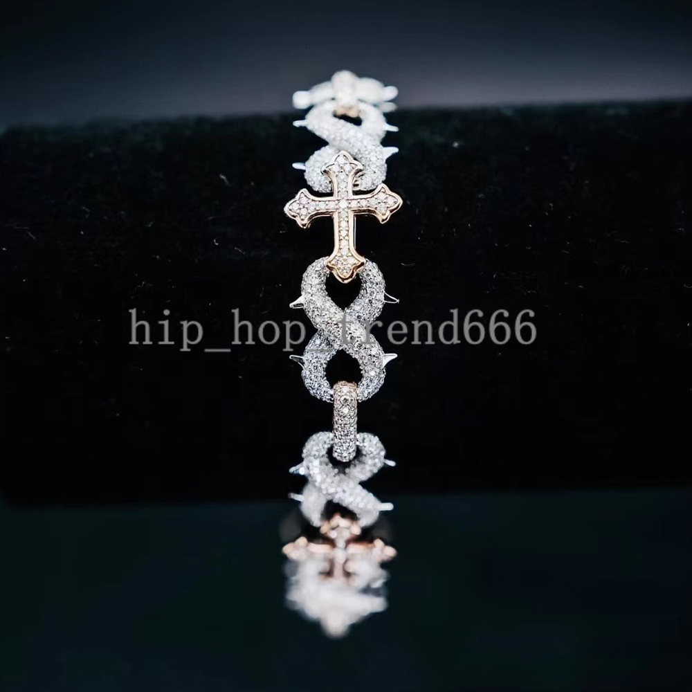 Custom 15mm Infinite Chain Passed Diamond Tester Cuban Link Chain S925 Silver VVS Moissanite Hip Hop Necklace Link