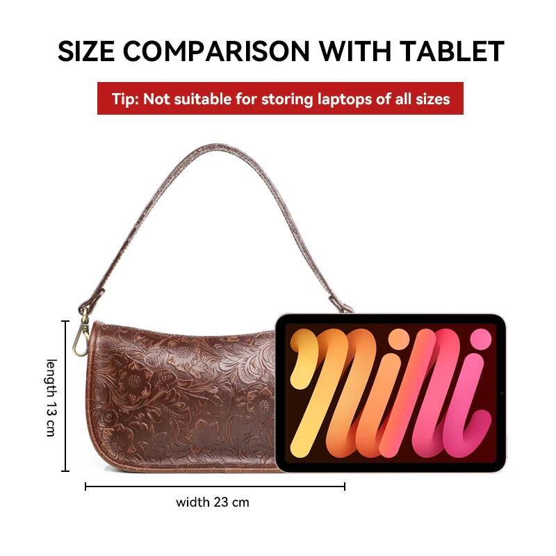 Solid Color Design Underarm Tote Fashion Genuine Leather Crossbody Messenger Handbag Retro Women's Shoulder Bag