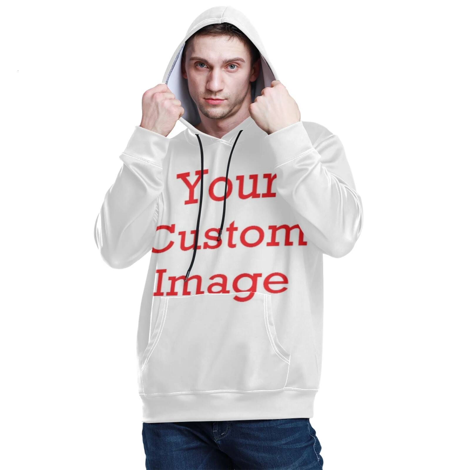 Custom image Men interesting Sweatshirt Crossing Casual Cute Boy Hoodie Pullover Free Hip Hop Streetwear