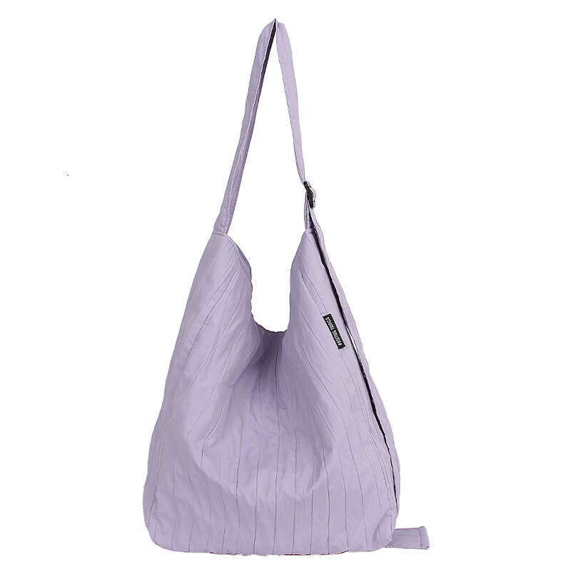 Large Capacity Canvas for Women 2025 New Korean Style Commuter Crossbody Wrinkled Single Shoulder Tote Bag