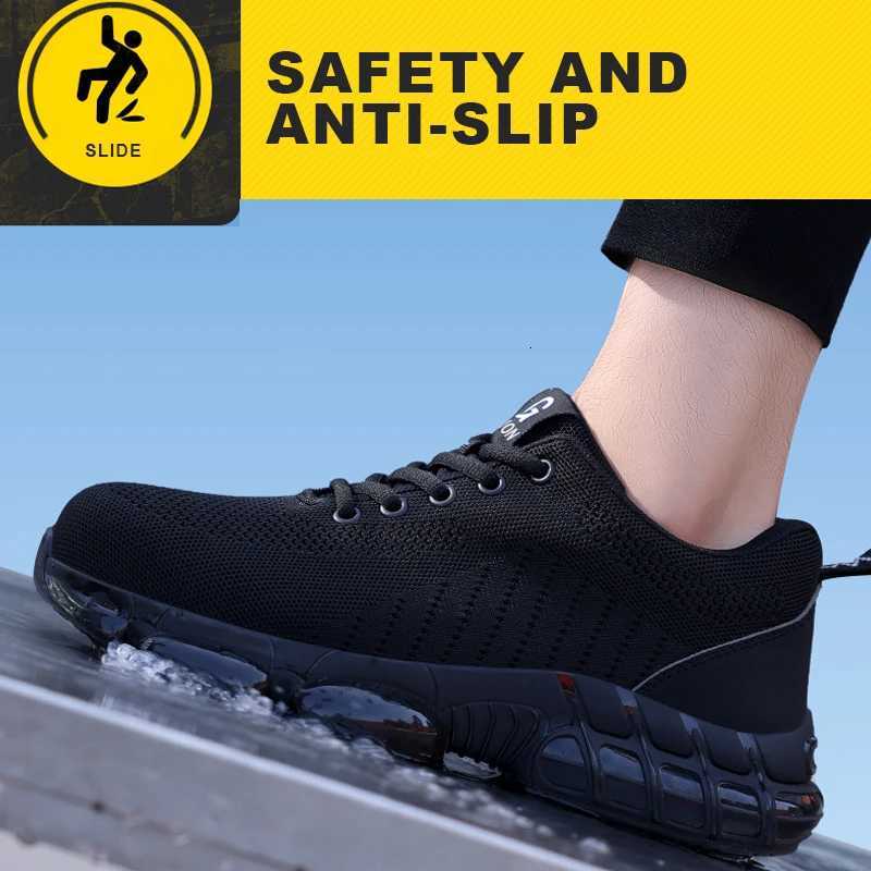 Steel Toe Safety Shoes for Men Women Comfortable Breathable Non Slip Work Shoes Security Protective Shoes Comfortable Sneakers Z250905