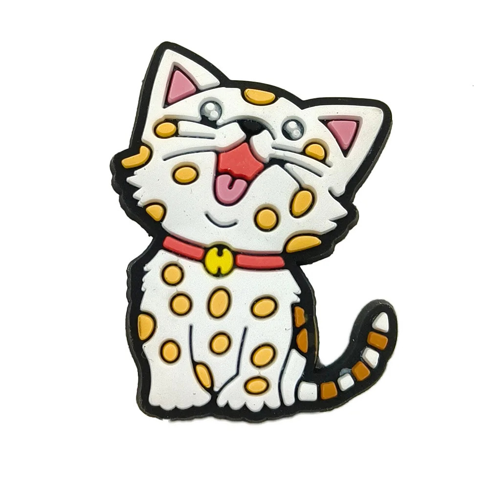 1pc Cute Cartoon Cats PVC Shoe Charms for Clogs Accessories Shoe Decorations Sandals Pins DIY Beach Bags Accessories 250904CJ