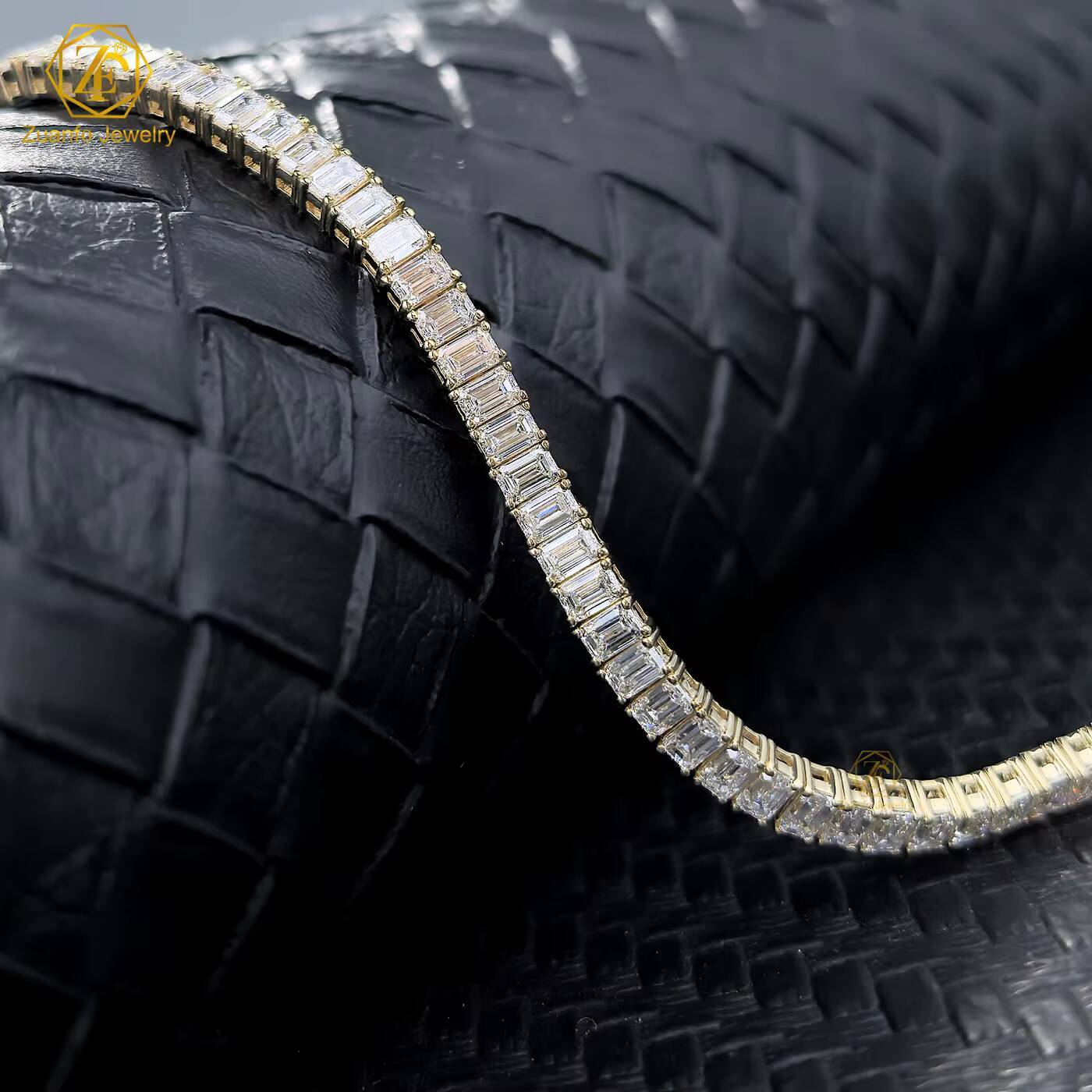 Fine 14K 10K White Gold Lab Grown Diamond Tennis Bracelet Emerald Brilliant Cut VVS CVD HPHT Lab Grown Bracelet Women Gift Party