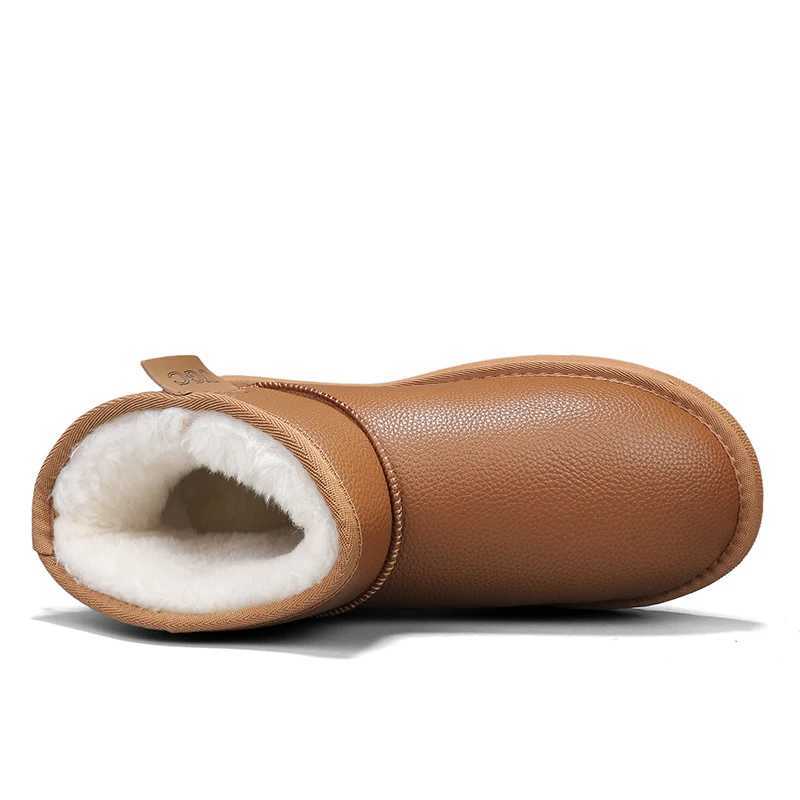 UGC Brand Waterproof Ankle Snow Boots Men Winter Cotton Shoes Plush Fur Snowboots Snowshoe Microfiber Leather Antiskid Outdoor L250905