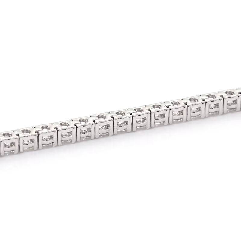 Fashion 5mm S925 Sterling Silver Tennis Chain Moissanite Factory Wholesale Custom Designer Bracelet for Women Men Bracelet