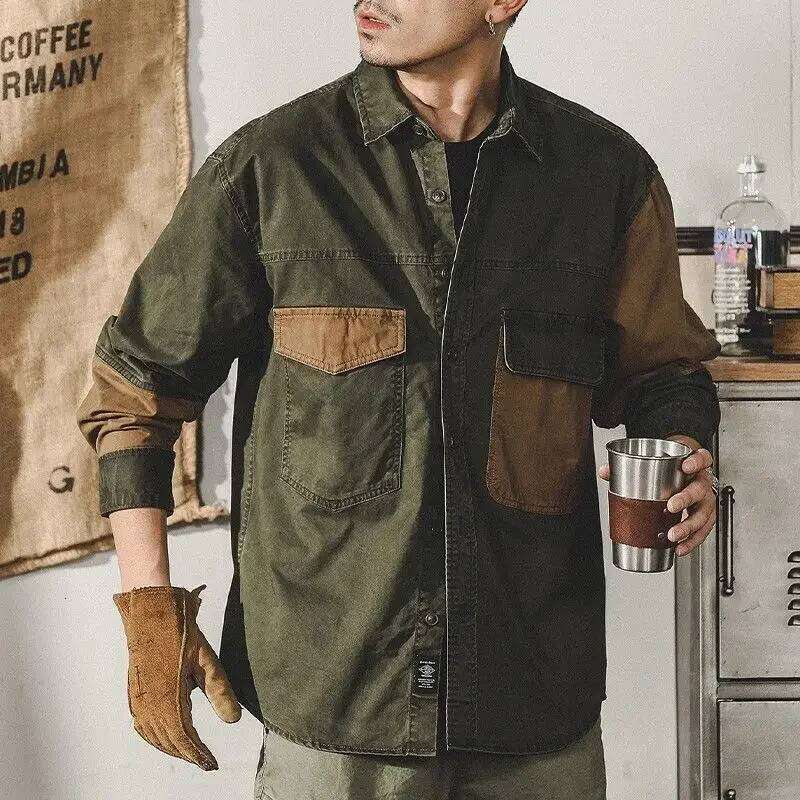 Denim Jackets Man Button Cowboy Coat for Men Has Pocket Autumn Original Trendy Worn Size L Lxury Clothing Elatic of Fabric Korea