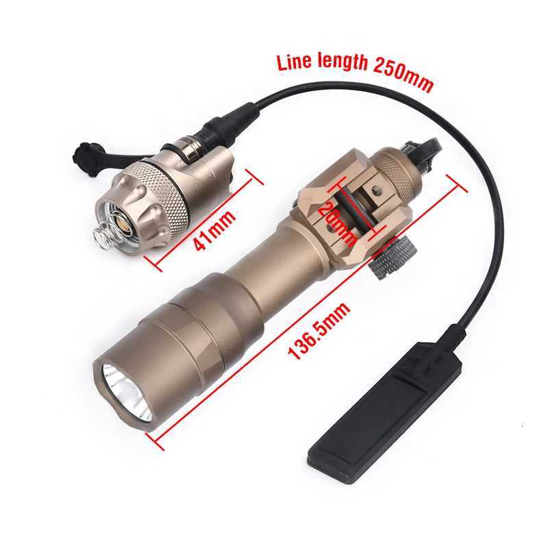 WADSN M600DF Flashlight 1400Lumens Powerful Hunting Scout Light Bright Camping illumination Spotlight Metal Dual Function SwitchXJ250905