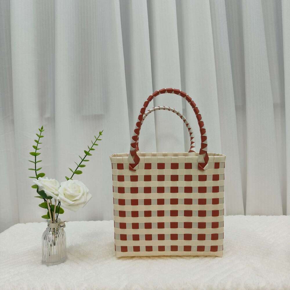 Thai Handmade Large Capacity Basket Gift Tote Woven Handbag Bucket Women's Bag