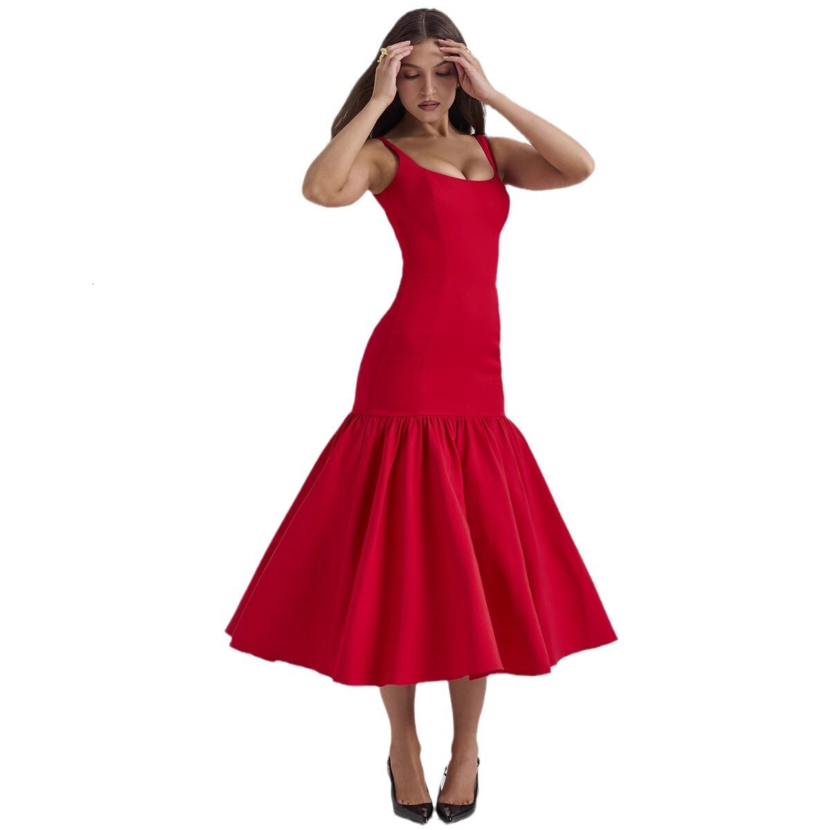 Long Strap Backless Loose New Style Elegant Womens Fashion 2025 Trendy Summer Dress with Highend Feel