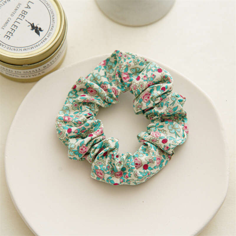 DHpet New Pure Cotton Printed Chunky Elastic Hair Ties for Cross - border Sales