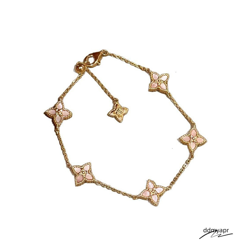 Fritillary Flower Petal ddmyday Pendant Palace Style Bracelet Exquisite Light High-End Hand Accessories ddmyday ddmyday ddmyday ddmyday