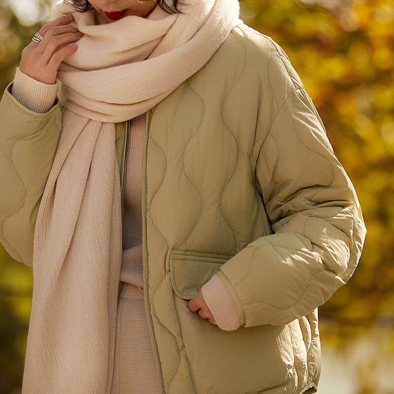 Lightweight 95% White Goose No Liner Anti-Down Stackable Down Jacket Women's Autumn Winter Warm B5