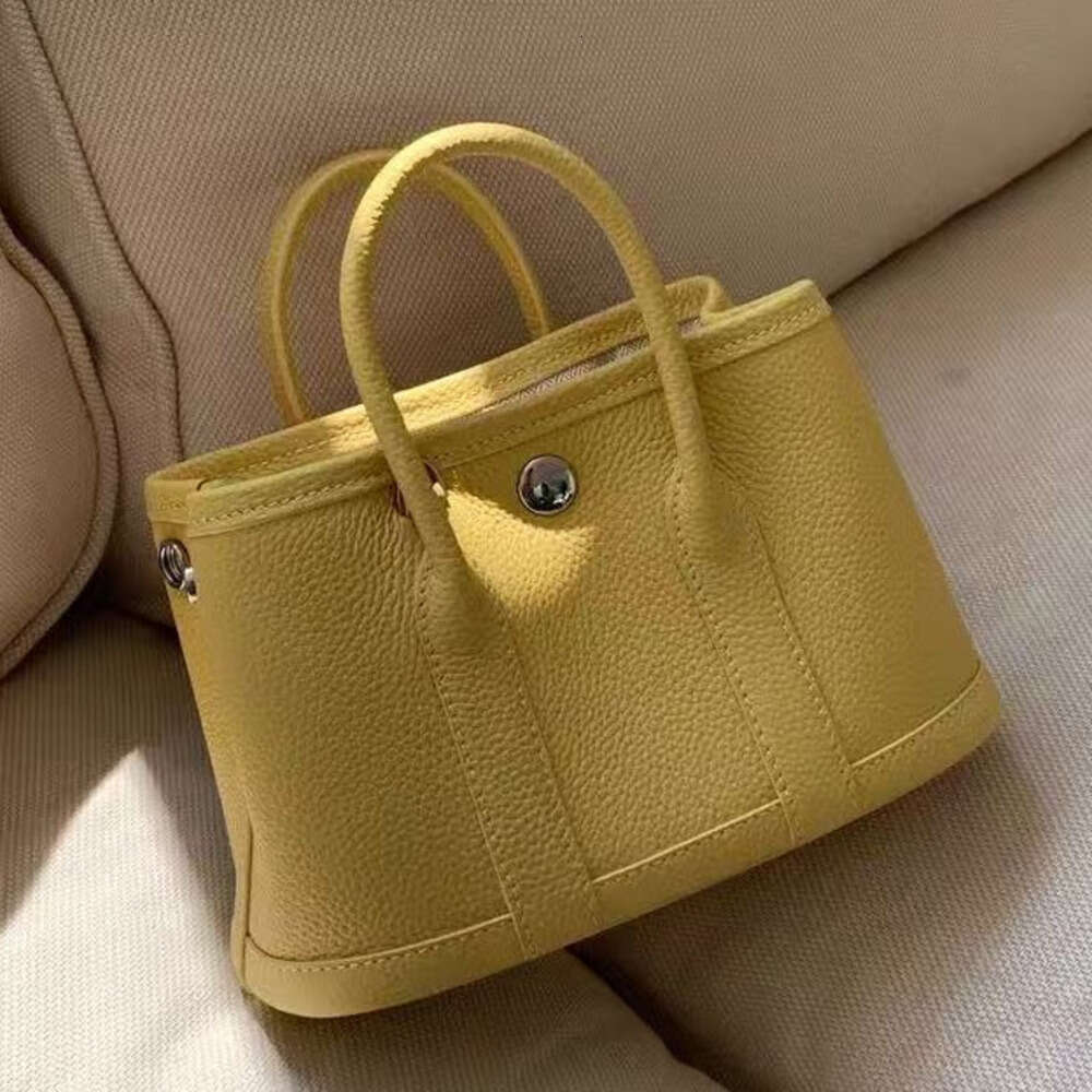 DHEssentials 2025 Mini Garden Bag Small Square Handheld Crossbody Tote PU Pink Beige Yellow Red Black Khaki Blue