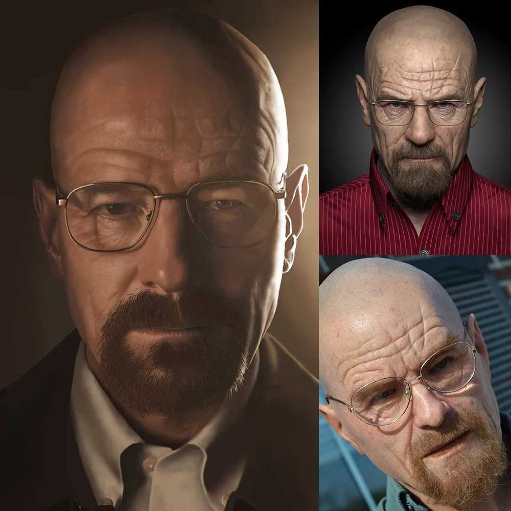 Hot Bald Old Man Headgear Realistic Grandpa Mask Latex Head Cover For Halloween Party Cosplay Props Mask Masquerade Party DcorXJ250905